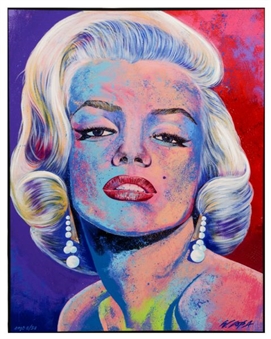 Marilyn Monroe Limited Edition Enhanced Giclee by Billy Lopa #8/50